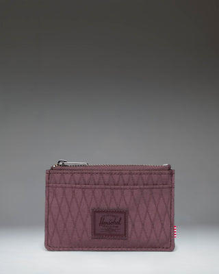 Herschel Supply Co. Oscar Cardholder in Huckleberry Diamond, showing the compact wallet design with multiple card slots.