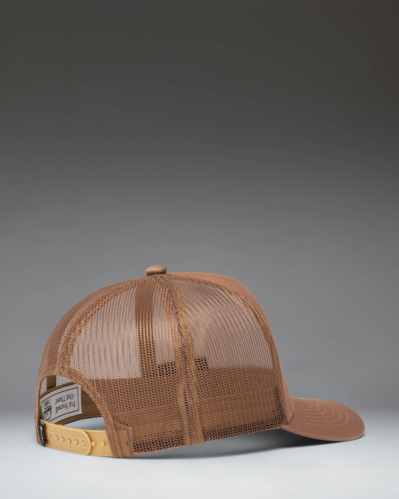 Front view of the Herschel Whaler Tall Mesh Cap in Antique Bronze.